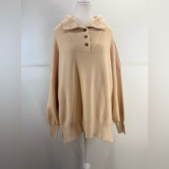 NWT Womens Long Sleeve Button Up Drop Shoulder Sweaters Fall Oversized - Picture 5 of 17